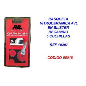 RASQUETA VITROCERAMICA AVL RECAMBIO DE 5 CUCHILLAS BLISTER 10207