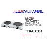 TALOX COCINA HORNILLO ELECTRICO 2 PLACA 2.500 W TM-HD05