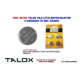 TALOX PILA LITIO BOTON BLISTER 4 UNDS 3V CR2025