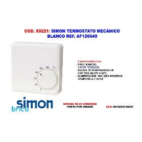 SIMON TERMOSTATO MECANICO BLANCO AF126640