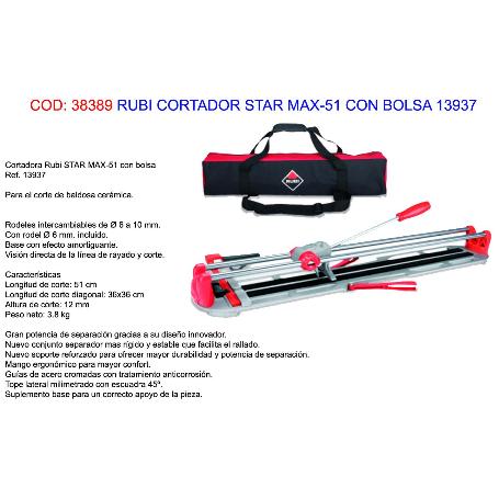 RUBI CORTADOR STAR MAX-51 CON BOLSA 13937