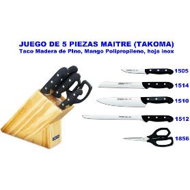 ARCOS JUEGO COCINA MAITRE (TACOMA) 4 PIEZAS+TIJERA+TACO  152100