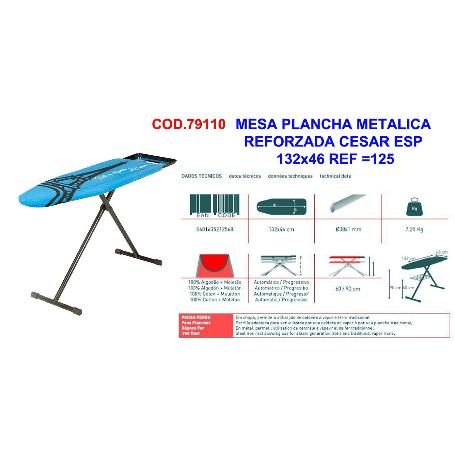 MESA PLANCHA METALICA REFORZADA CESAR ESP 132X45 125