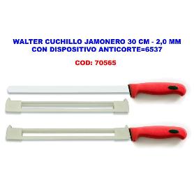 WALTER CUCHILLO JAMONERO 30 CM CON ANTICORTE 6537