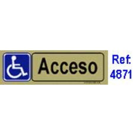 PLACA ADH.ACCE.MINUSVALIDOS PVC 53X165MM 4871 BL FINSTOCK