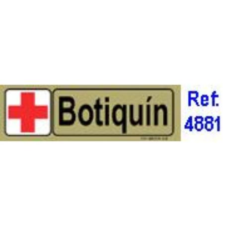 PLACA ADH.BOTIQUIN  PVC 53X165MM 4881 BL FINSTOCK