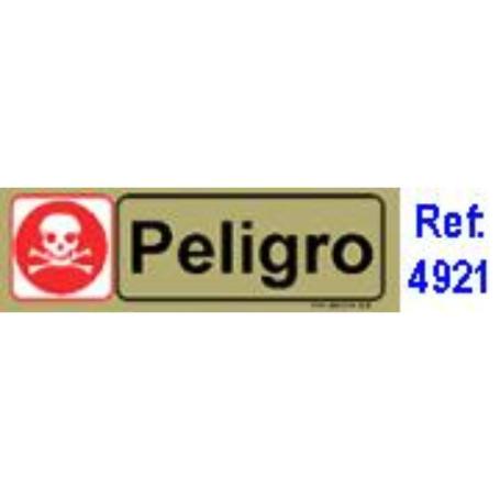 PLACA ADH.PELIGRO   PVC 53X165MM 4921 BL FINSTOCK