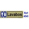 PLACA ADH.LAVABOS   PVC 53X165MM 4541 BL FINSTOCK