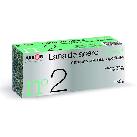 LANA ACERO AKRON GRUESA Nº 2 ROLLO 150 GR. REF.2293