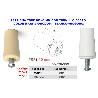 PERSIANA TOPE DE 40 MM CON TORNILLO ACERO COLOR BLANCO 06020002
