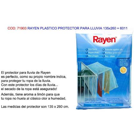 RAYEN PLASTICO PROTECTOR PARA LLUVIA 260X135   6011