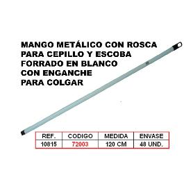 MANGO CEPILLO METAL FORRADO BLANCO 1,20 10815