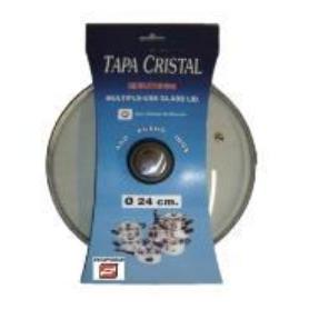 TAPA CRISTAL INOX CON VALVULA 16 CM REF. 19001