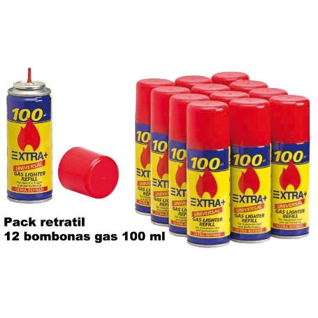TOKAI EXTRA+PACK RETRACTIL DE 12 BOMBONAS DE GAS 100 ML 93115