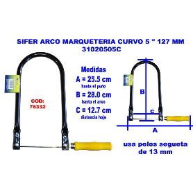 SIFER ARCO MARQUETERIA 127 MM CURVO 5   31020505C
