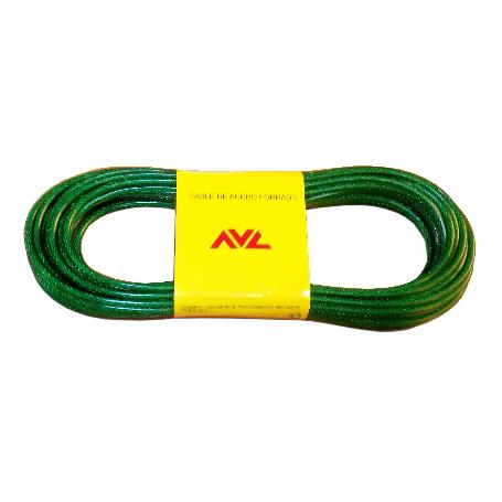 AVL CABLE ACERO 3.5 MM PLASTIFICADO VERDE 25 MTS