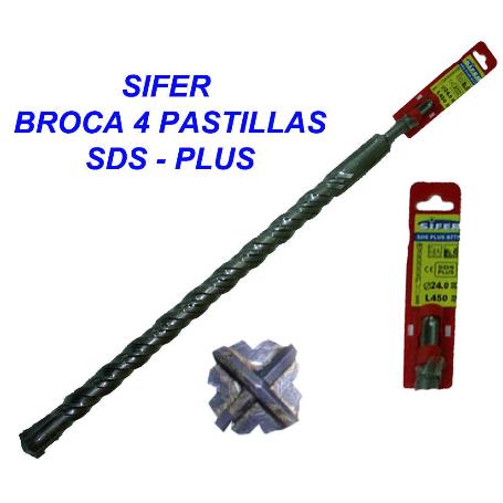 SIFER BROCA 4 PASTILLAS SDS-PLUS 16X450