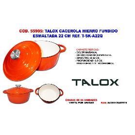 TALOX CACEROLA HIERRO ESMALTADA 22 CM 3.4 L T-SK-A22Q