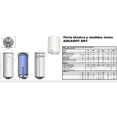 CALENTADOR AGUA TERMO ELECTRIC VERTICAL AQUAHOT  200 L 6ELD200RE