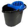 PAMEX CUBO 15 L ONE NEGRO CON ESCURRIDOR AZUL