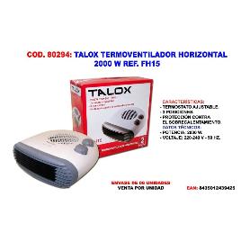 TALOX CALEFACTOR TERMOVENTILADOR HORIZTAL FRIO-CALOR 2000 W FH15