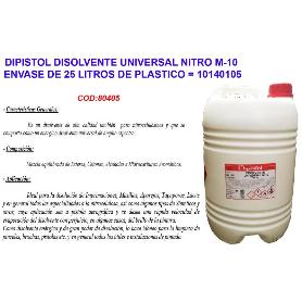 DIPISTOL DISOLVENTE UNIVERSAL NITRO M-10  25 LT.PLASTIC 10140105