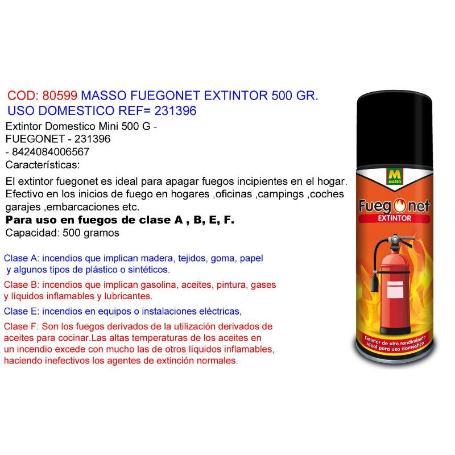 MASSO FUEGONET EXTINTOR 500 GR. USO DOMESTICO 231396