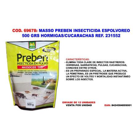 MASSO PREBEN INSECTICIDA POLVO TALQUERA RASTREROS 500 G  231552N