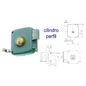 MCM CERRADURA SOBREPONER 2525P-  80-IZQDA PINTADA CILINDRO PERFI