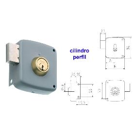 MCM CERRADURA SOBREPONER 2524P-  80-DCHA PINTADA CILINDRO PERFIL