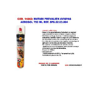 MATABI PREVALIEN AVISPAS  AEROSOL SPRAY 750 ML 8P8.02.03.004