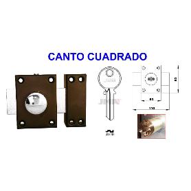 AVL CERROJO 8101-60  CANTO CUADRADO C-REDONDO 50 MM LLAVE-RUEDA