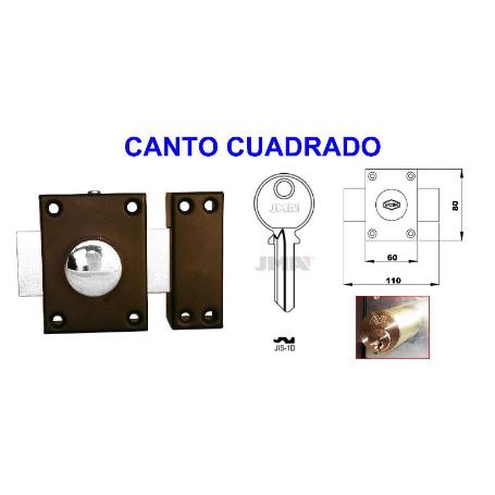 AVL CERROJO 8101-60  CANTO CUADRADO C-REDONDO 50 MM LLAVE-RUEDA