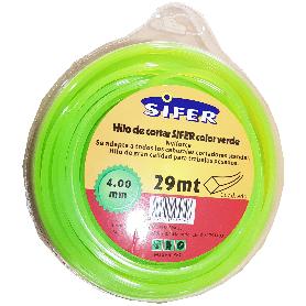 SIFER HILO DESBROZADORA VERDE CUADRADO 4.00 MMX 29 MT 48222074