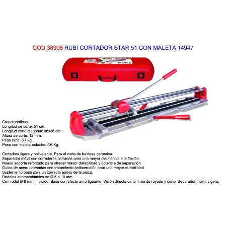 RUBI CORTADOR STAR 51 CON MALETA 14947