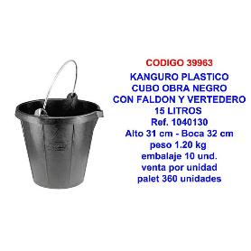 RUBI KANGURO PLASTICO CUBO OBRA GRADUADO CON PICO 15 LT 88775