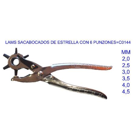 LAMS SACABOCADOS DE ESTRELLA CON 6 PUNZONES C0144