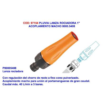 PLUVIA-GF LANZA ROCIADORA 1 ACOPLAMIENTO MACHO 5408