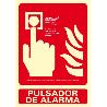 NORMALUZ SEÑAL LUMINISCENTE PULSADOR DE ALARMA 21X30   RD00111