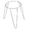 SOPORTE MACETA PIE ZINCADO 22 CMS