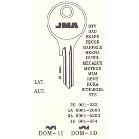 LLAVES JMA TIPO B MOD DOM- 1D (CAJA 50 UNIDADES)