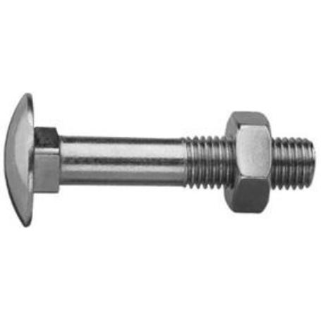 TORNILLO CABEZA REDONDA CON TUERCA 6X 60 ZINC CAJA 200