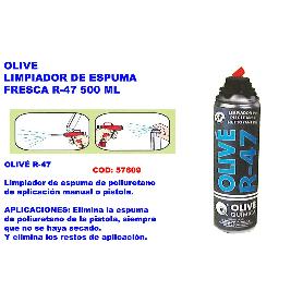 OLIVE ELIMINADOR LIMPIADOR  ESPUMA PU FRESCA R-47 500 ML