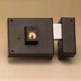 CERRADURA DE SOBREPONER DE UN PUNTO DE CIERRE 124 CON SOLO PALANCA, CILINDRO FORJADO, ENTRADA DE 48MM, CAJA DE 80MM