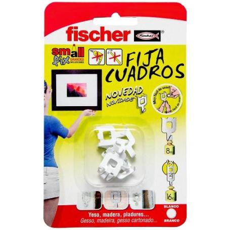 FIJACUADROS BLANCO BLISTER - 8U