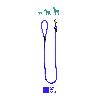 ARPPE CORREA NYLON 110 CM REDONDO 14 MM AZUL 2252011107