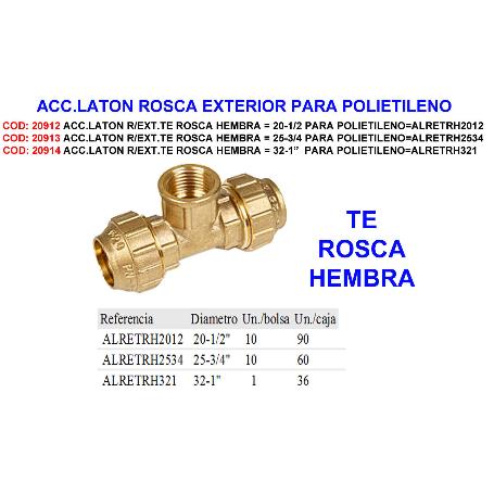 ACC.LATON R-EXT.TE ROSCA HEMBRA 32-1 PARA POLIETIL ALRETRH321