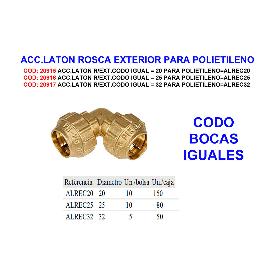 ACC.LATON R-EXT.CODO IGUAL 32 PARA POLIETILENO ALREC32