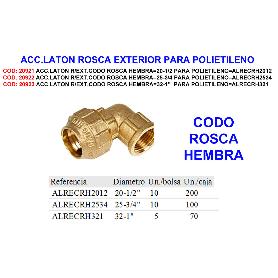 ACC.LATON R-EXT.CODO ROSCA HEMBRA 32-1 PARA POLIET ALRECRH321