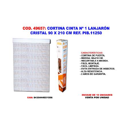 CORTINA FINSTOCK Nº 1 LANJARON CRISTAL 90 X 210 CM PIB.11250